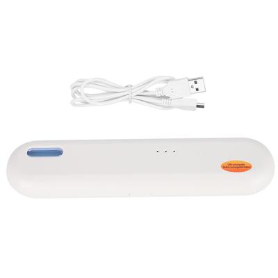 Pārnēsājams USB UV zobu birstes sterilizatora kastes dezinfekcijas zobu birstes uzglabāšanas turētājs, balts