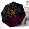 1pc Neon Characters Auto Open/close, All-Season Portable Folding Umbrella for Women & Men, Travel, Everyday, Formal Events - Compact Luxury Parasol, O