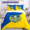 Leeds United Football Printed 3 Pieces Bedding Set, Comfortable Skin Friendly Bedroom Duvet Cover Set