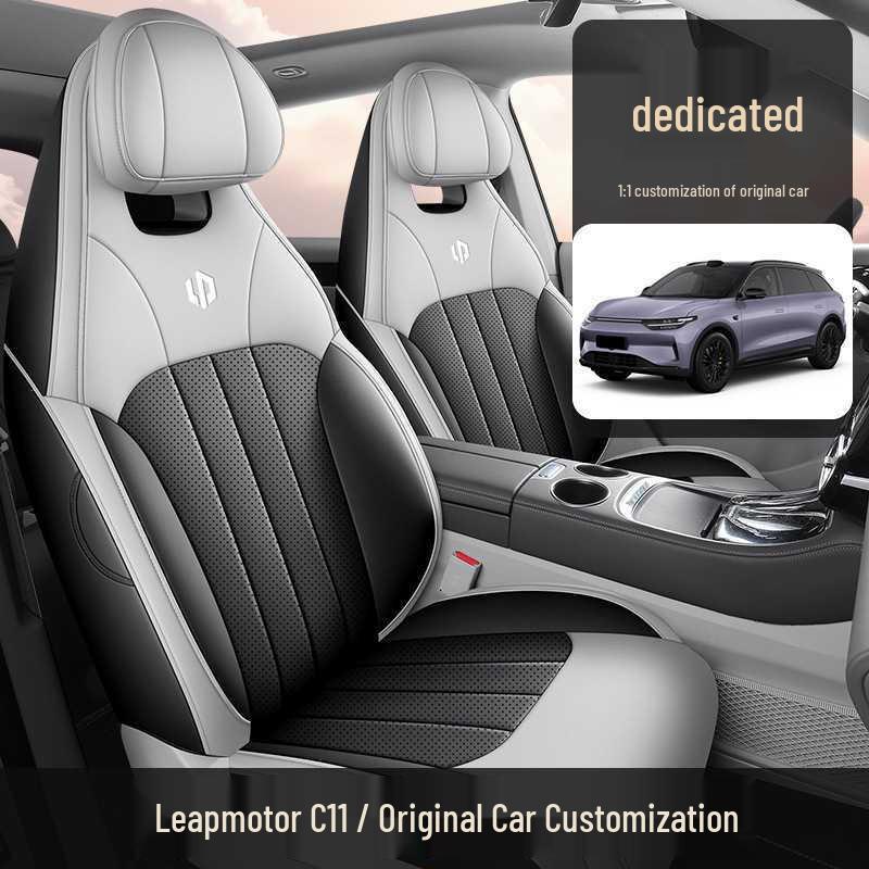Custom Leather Car Seat Covers for 2023-2025 Leapmotor C11 - Full Coverage, Perforated Design