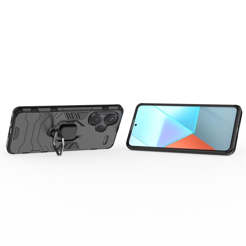 Für Xiaomi Redmi Note 13 Pro Hülle Magnetring Ständer Handyhülle für Redmi Note 13 Pro + Plus 5G Stoßfeste Panzerrückseite