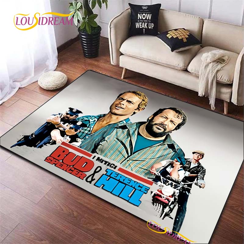 Bud Spencer & Terence Hill Tapijt voor Woonkamer Slaapkamer Vloerkleed Keuken Deur Kinderen Antislip Vloermatten Fotografie Rekvisieten Alfombra Tapijt