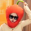 Photo Hood Bright Colorful Fruit Food Shape Soft Plush Headgear Face Opening Feature Internet Celebrity Costume Party Prop