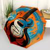 Abstract Guitar Art Print: Vibrant Musical DesignUmbrella, Portable 3-Fold Umbrella for Men & Women,Christmas Gift ES186