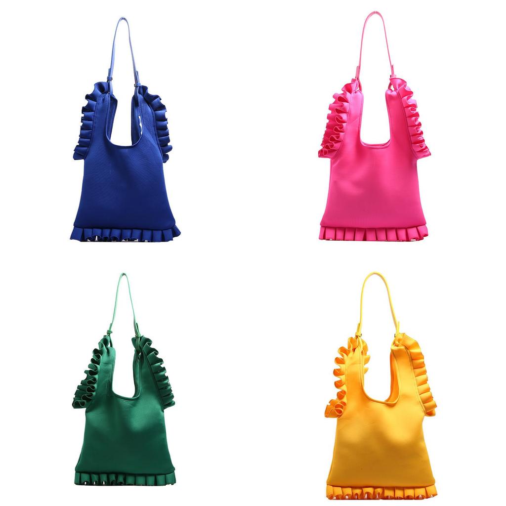 Womens Casual Large Capacity Shoulder Bag With Wrinkled Design For Daily Use