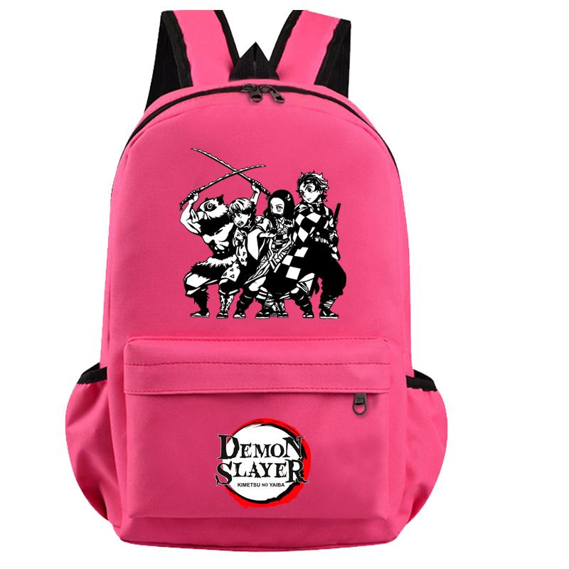 Mochila Anime Demon Slayer para meninos e meninas, mochila escolar infantil de volta às aulas, mochila Kawaii Goku Bulma, bolsas leves
