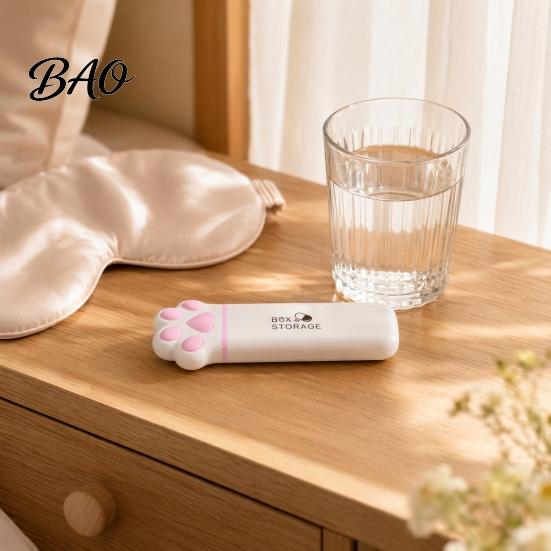 Leak-proof Pill Box Portable Box, Cute Cat Paw Design, with Sealed Buckle Lid, Moisture-Proof 3 Compartment Organizer, Medicine Holder for Adults And