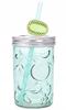 Glass Jar with Lid and Straw 500ml for Drinks and Cold Beverages