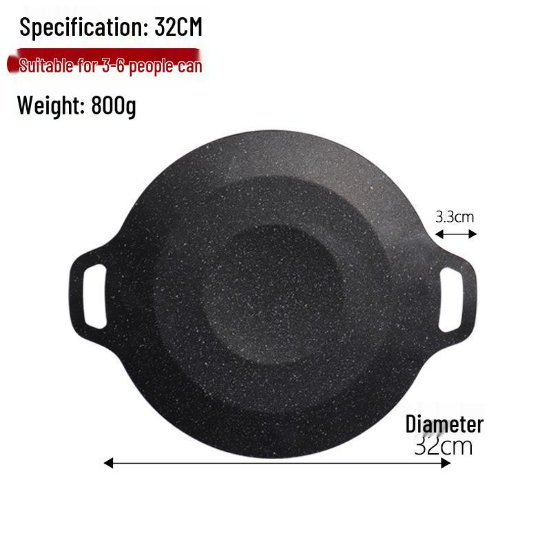 Non-Stick Teppanyaki Grill Plate for BBQ, Korean Frying Pan, Induction Cooker, and Cassette Stove