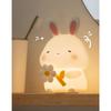 Cute Rabbit Silicone LED Night Light USB Rechargeable Touch Cartoon Animal Lamp for Kids Children Bedroom Home Decor