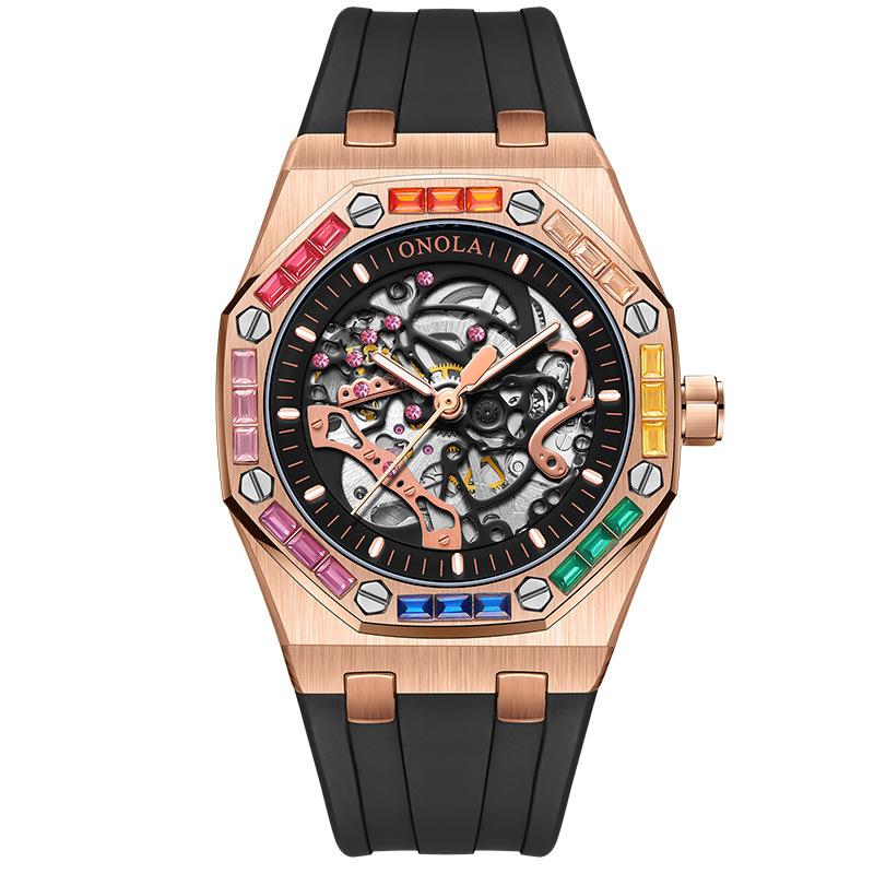 New TOP Brand Luxury Men's Watch With Box Rainbow Men's Mechanical Watches