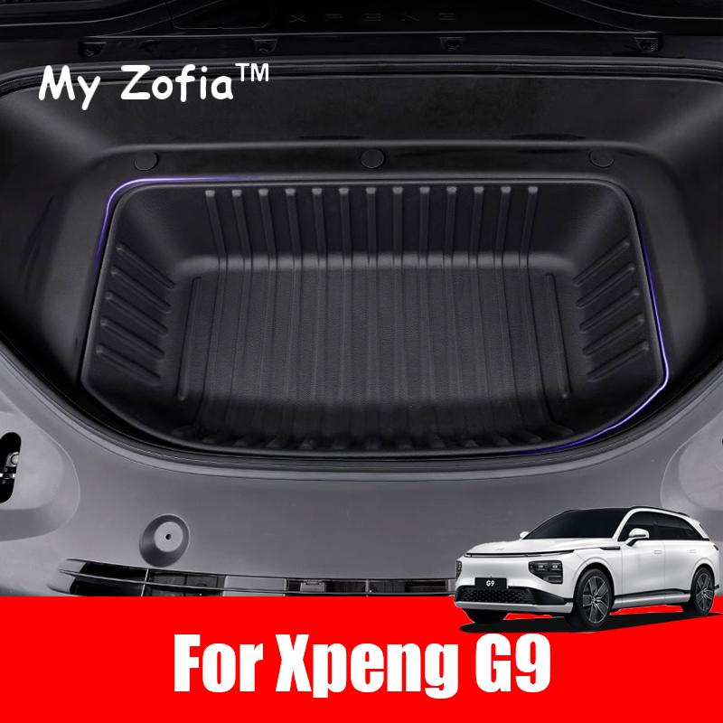 For Xpeng XiaoPeng G9 2023 2024 2025 Car Front Trunk Storage Mat Fit Modified TPE Trunk Lower Storage Mat Interior Accessories