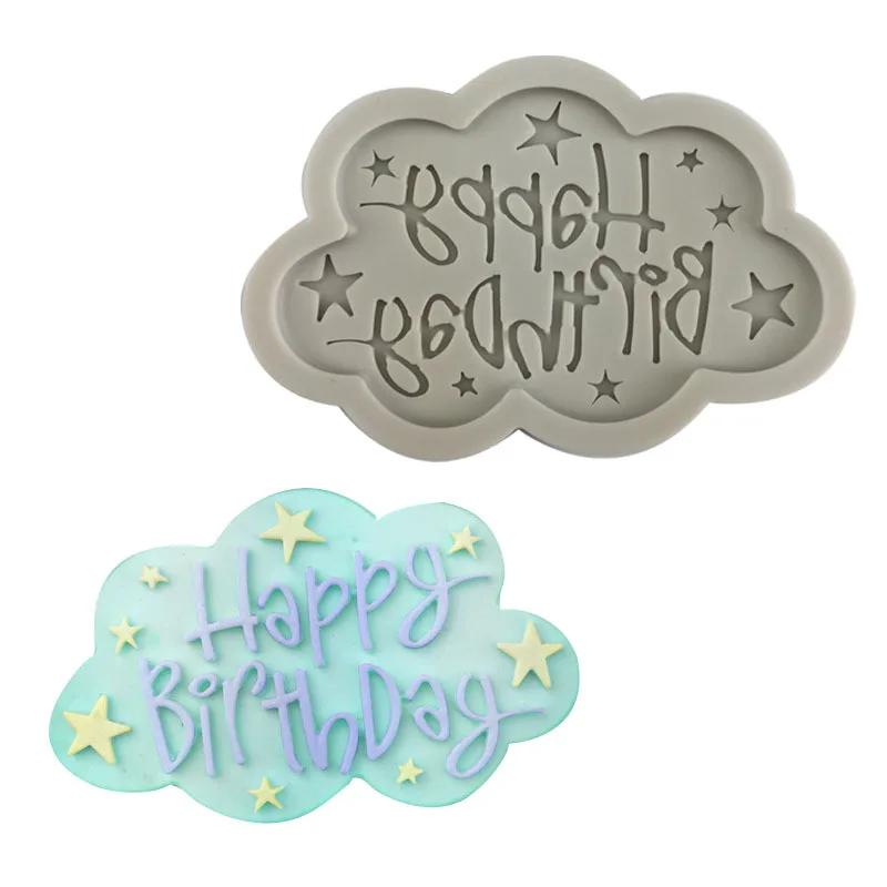 Handmade Diy Mold Happy Birthday Alphanumeric Multistyle Mold Baked Chocolate Cookies Candy Birthday Decor Silicone Mold Fondant
