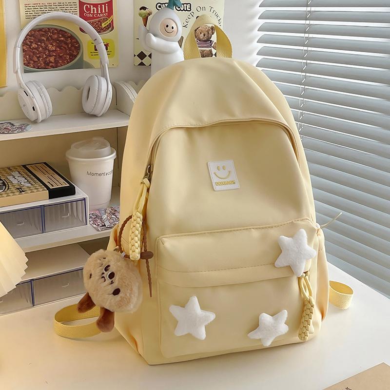 Ladies Schoolbag Cute Star College Student Travel Backpack Simple And Versatile High School Student Backpack