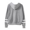 Women Rose Embroidery Hooded Pullover Long Sleeves Loose Sweatshirt
