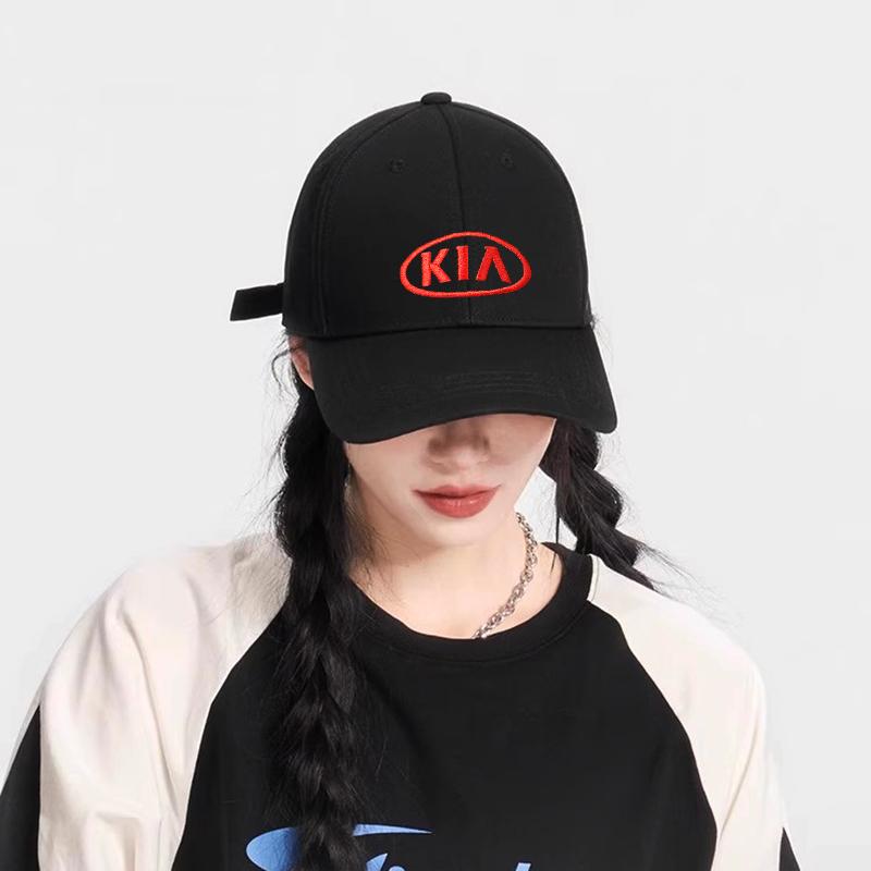 DFIB1 Car KIA Embroidered Badge Baseball Cap Duckbill Cap Valve For KIA EV6 Stinger RIO Sorento Picanto Ceed Borrego Syros K4 K5 Sonet
