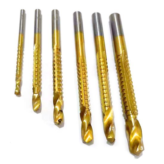 6 Stück 3/4/5/6/6,5/8MM Kobalt-Spiralbohrer Hochleistungs-Rundschaft Edelstahl Hartmetall Aluminium Kunststoff Schneidbohrer Holzbearbeitungswerkzeuge