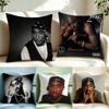Celebrity Tupac Shakur Cushion Cover Short Plush Cushion Cover Double Sided Print Washable Sofa Pillowcase Home Decor Gift