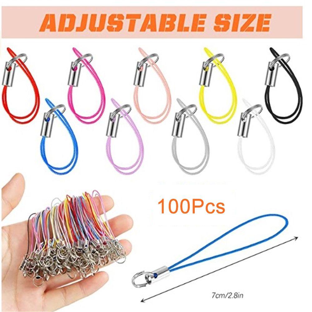 Craft Pendant Wire Cord Key Ring Lanyard Phone Ring Strap Toys Pendant Clips Cellphone Charm Cords