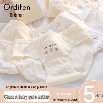 Ordifen Teen Girls' Antibacterial Cotton Briefs