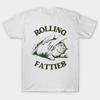 Rolling Fatties Funny Cat Unisex Casual Graphic Cotton Crewneck Tshirt