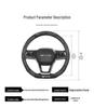 BYD Song Han Qin Yuan Steering Wheel Cover - Ultra-thin, Breathable, 5D Embossed, No-Sew Napa Leather for 19-26 Models