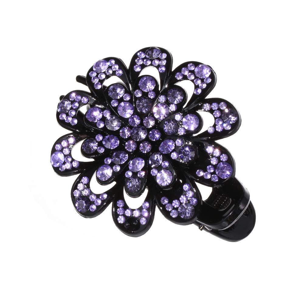 Accessories Durable Flexible Dovetail Duckbill Pins Hairpins Rhinestone Hair Clip Crystal Flower