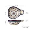 Vintage Floral Ceramic Plate Dumpling Plate with Vinegar Dish Vegetable Salad Bowl Fruit Bowl Snack Plate Ceramic Tableware