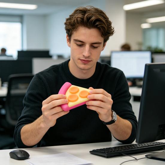 Pizza Piece Squeeze Toy Pizza Sensory Toy Stress Relief Mini Home Office Worker