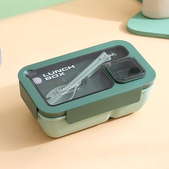 Useful Leak-Proof Retain Freshness Large Capacity Kids Adults Picnic Portable Portioned Lunch Box Daily Use Lunch Box