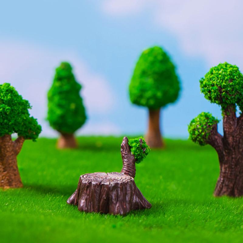 Figurines Miniatures Simulated Tree Flowers Micro Landscape Ornaments For Diy Home Decoration Table Desk Ornaments Accessories