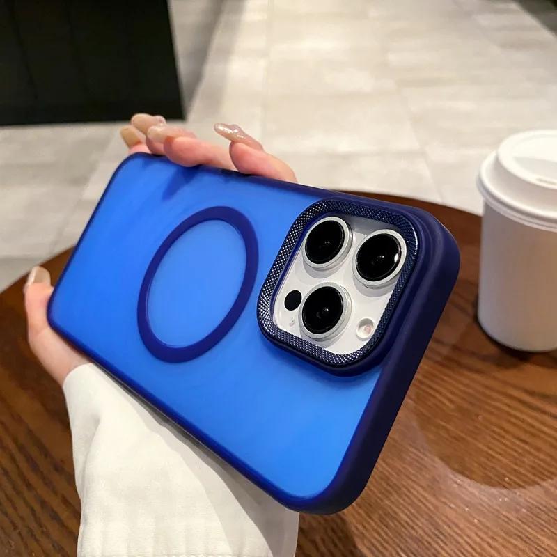Matte Magsafe Wireless Charge Phone Case For For Iphone 14 13 12 11 15 16 Pro Max Plus Soft Magnetic Bumper Protection Cover