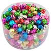 100 Pcs Xmas Colorful Iron Beads Christmas Jingle Bells Pendants