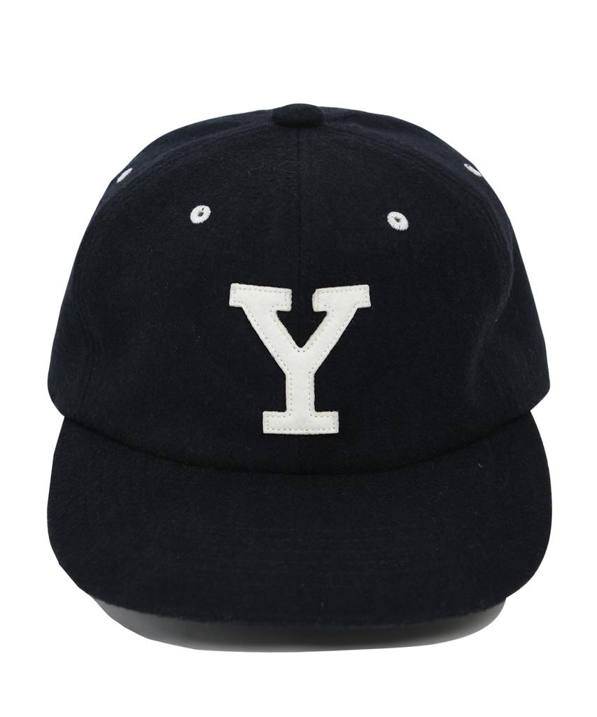 YALE Wool Leather Strap Cap_Navy