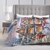 Christmas Eve Blanket Travel Flannel Throw Blanket For Couch Chair Warm Soft Custom Quality Bedspread Gift Idea
