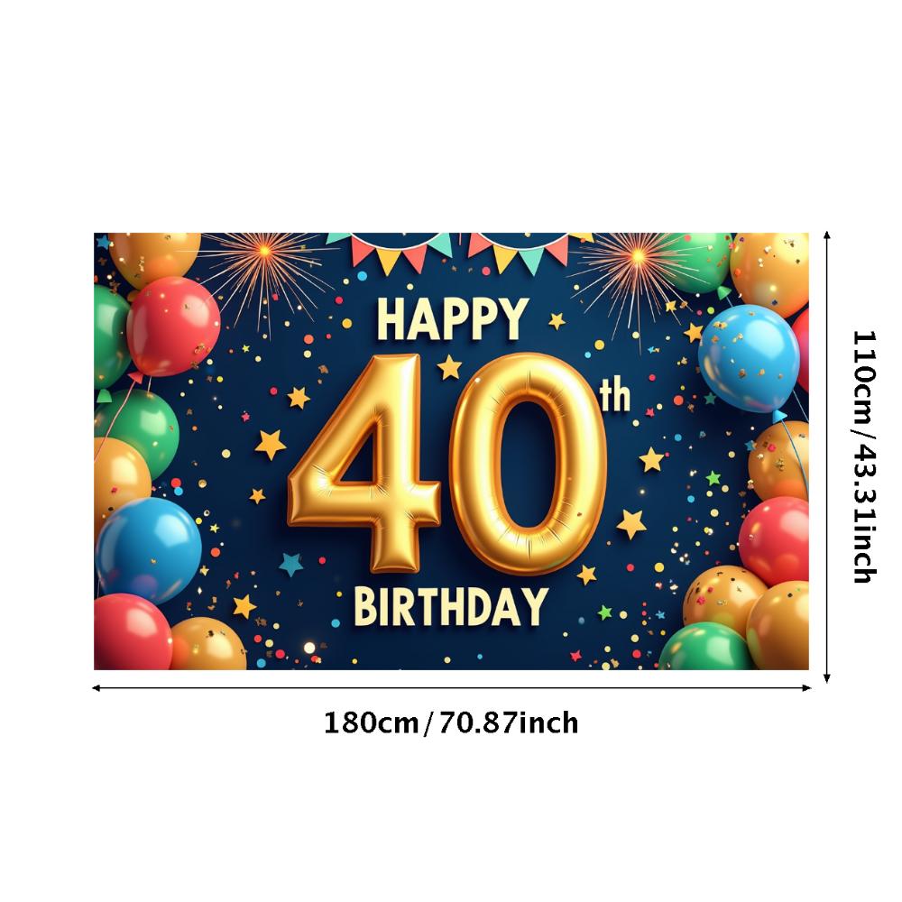 Birthday Backdrop Balloon Party Backdrop Birthday Banner Celebration Decoration For Indoor Decoration Milestone Event Adult