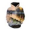 Hanorace cu Imprimeu 3D Pește Pescuit Bărbați Femei Hanorac cu Glugă la Modă Hanorac Hip Hop Pulover Topuri Unisex Haine Hanorac Trendy