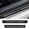 Carbon Fiber Leather Car Door Sill Threshold Protector Stickers For VW Passat B6 Golf 5 7 Santana Polo Rline Magotan