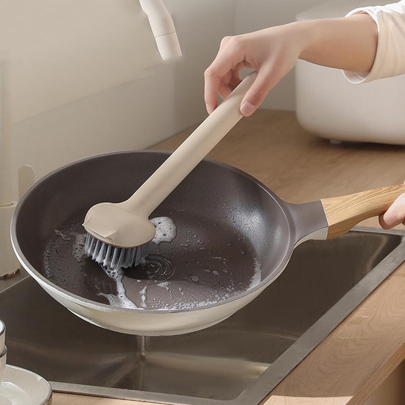 Escova de Louça com Cabo Escovas de Limpeza para Cozinha Esfregão de Louça com Cerdas Rígidas para Pia Potes Panelas