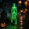 Solar Powered Halloween Skeleton Yard Stake Skeleton LED Lamp  Lawn and Flower Beds