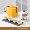 Hanyou Mutton-Fat Jade White Porcelain Travel Tea Set