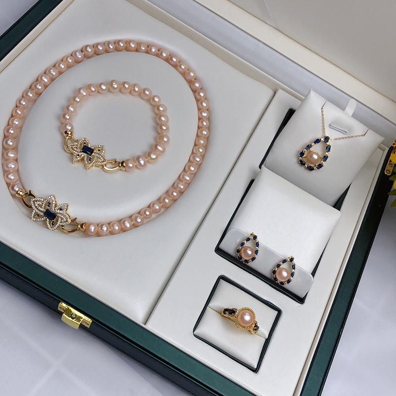 Freshwater Pearl Necklace Set for Women - Simple, Fashionable & Versatile Jewelry Gift