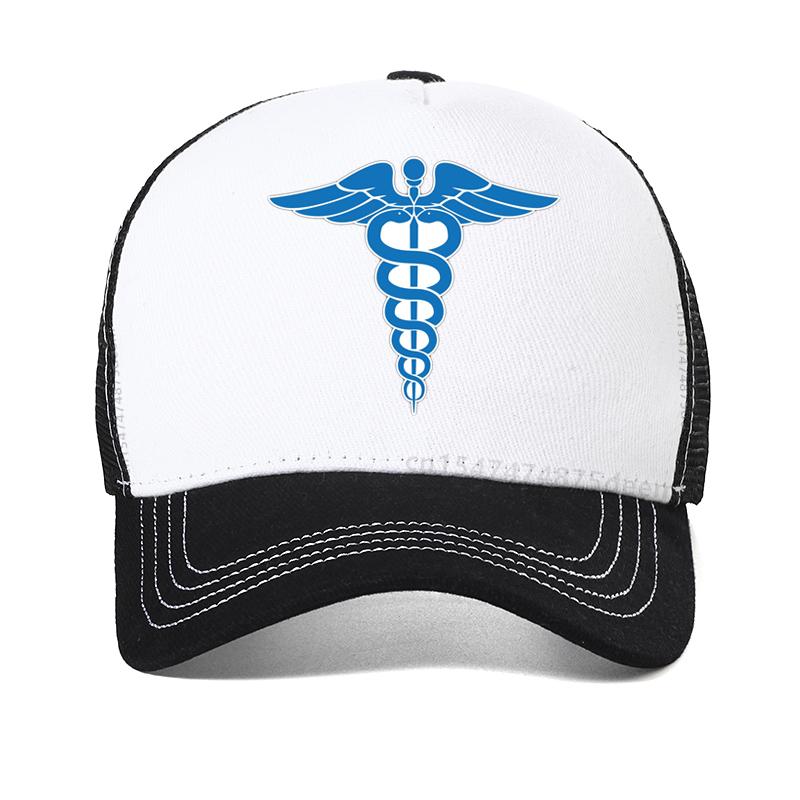 Caduceus Women Hat Medicine Symbol Jewelry Gifts For Nurse Doctor Medical Students Baseball Cap Summer Mesh Breathable Hats
