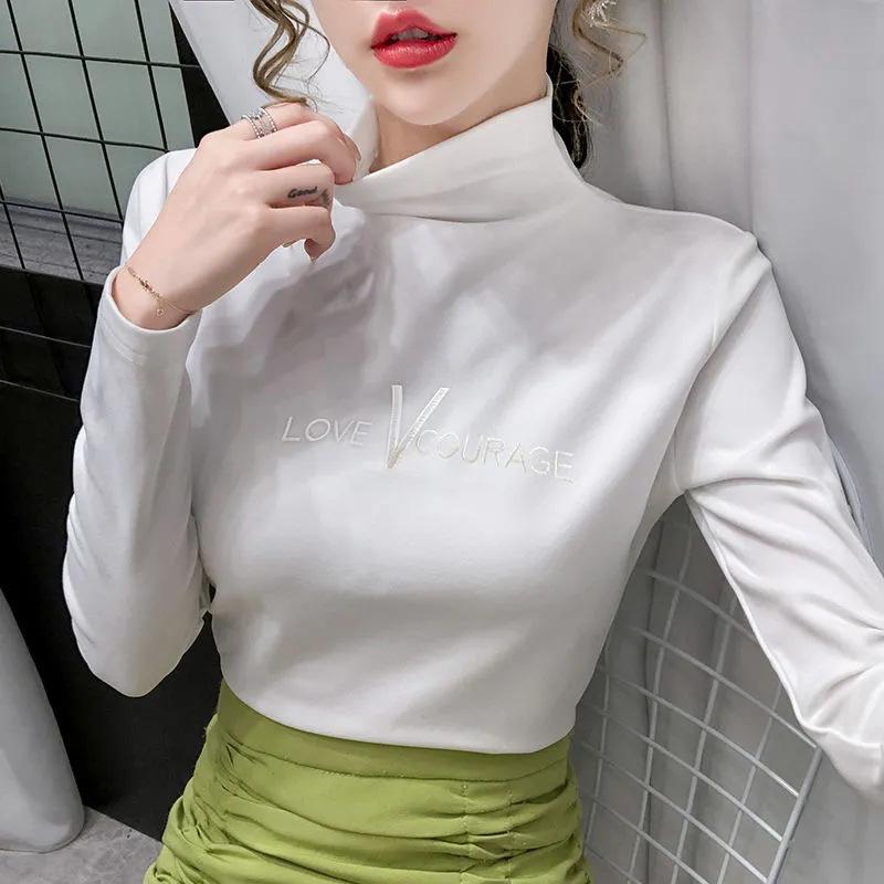 Pulls Col Roulé Chauds d'Hiver pour Femmes Chemise de Fond Épaisse pour Femmes Blouse Chaude