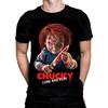 Wild Star Hearts Kom och Lek Chucky Herr T-shirt Gotisk Skräck Halloween Tryck, Svart Bomulls T-shirt, Filmplansch T-shirt