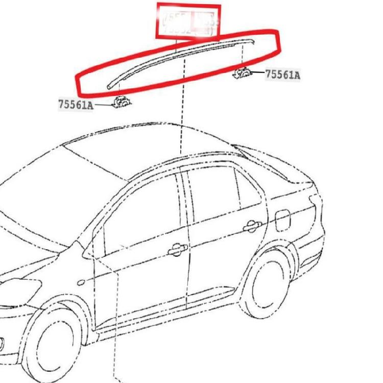 1 paar katuse kummiriba asendus ilmastikukindel riba lihtne paigaldus vihmakaitse auto lisatarvikud 75555-12120 75556-12120