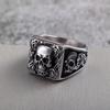 Vintage Roestvrij Staal Punk Stijl Massieve Schedel Halloween Ring