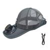 Baseball Cap Breathable Mesh Sun Hat with USB Charging Solar Power Detachable Safe Fan Cover Adjustable Summer Cooling Hat