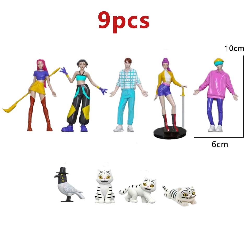Kpop Demon Hunters Action Figure Toy Derpys Tiger Rumi Mira Zoey Sussy Figurine Doll For Fans Gift
