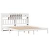 Solid Wood Bed with Shelf Without Mattress White 180x200 Cm Pine
